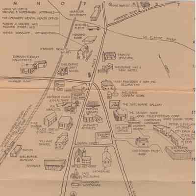 Vistors' Guide to Shelburne, VT 1976-77 Map Village