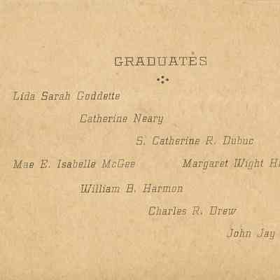 Graduation Exercises of the Shelburne High School Program 1902 contents