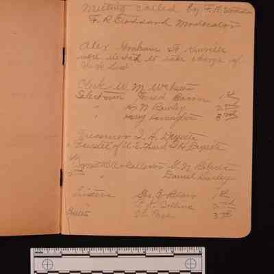 Record Book - F.R Stoddard Moderator inside