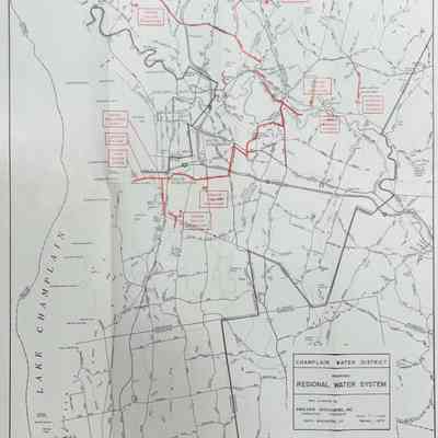 The Champlain Water District Map 1970