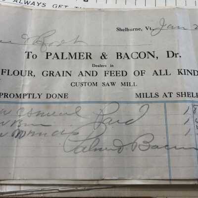 Palmer & Bacon Receipt