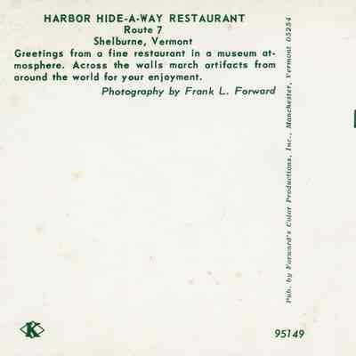 Postcard Harbor Hide A-Way Dining Room with Mask back
