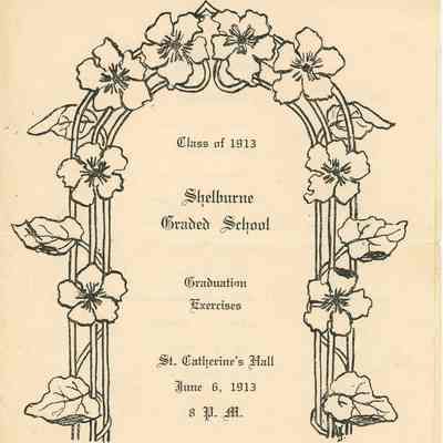 Shelburne Graded School Program 1913