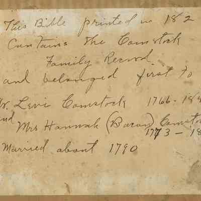 Comstock Family Bible