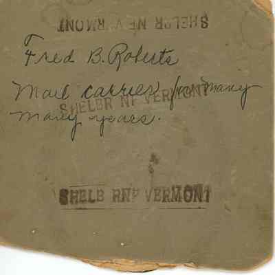 Fred B. Roberts portrait back