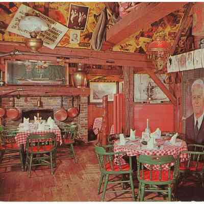 Postcard Harbor Hide A-Way Dining Room with Fireplace