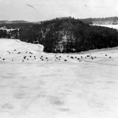 Ice Fishing Shanties by Allen Hill, Shelburne Bay, Shelburne, Vermont