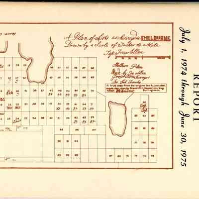 Shelburne Plot Map taken from Shelburne Vermont Town Report Cover 1974-1975