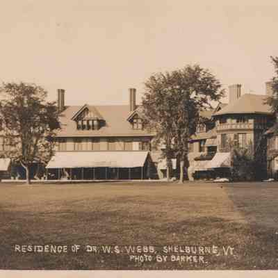 Postcard Residence of Dr W S Webb Shelburne VT