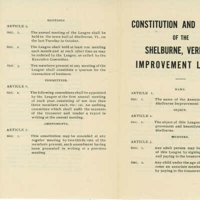 Collection - Shelburne Improvement League 1913-1915