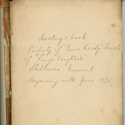 Secretarys Book Ever Ready Circle 1896 - 1899