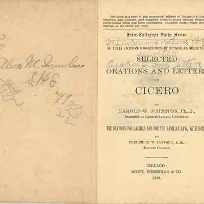 Selected Orations and Letters of Cicero - 1898