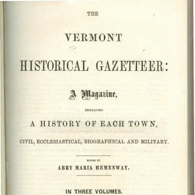 The Vermont Historical Gazeteer Vol 1 - Shelburne entry