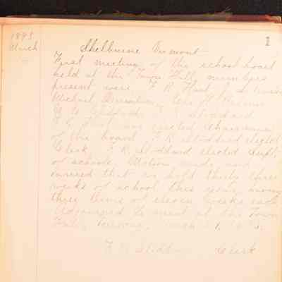 Record Book of School Board Procedings 1893 - 1916