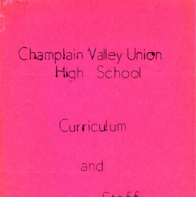 CVUHS Curriculum and Staff Booklet 1965
