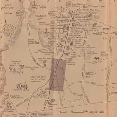 Vistors' Guide to Shelburne, VT 1976-77 Map Town