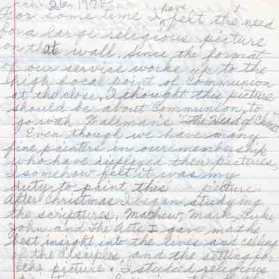 Wilhemien Viets Rough Draft of talk to church 1972