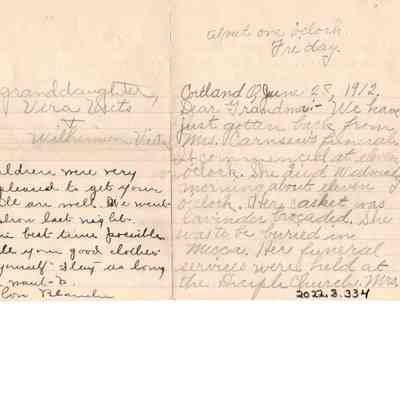 Letter From Vera, Wilhemien, and Blanche to Grandma