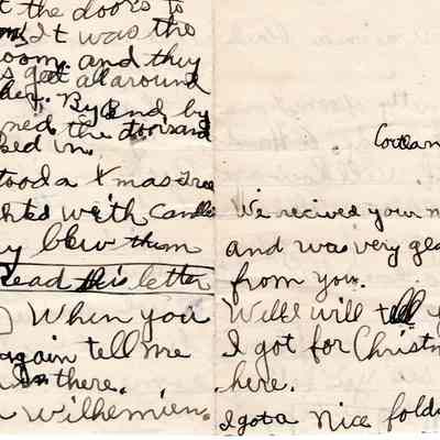 Letter from Wilhemiein Viets to Unknown 1912