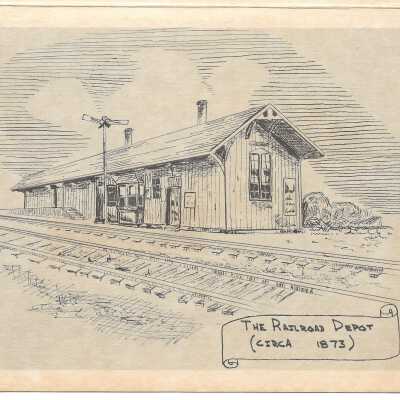 The Railroad Depot Note Card