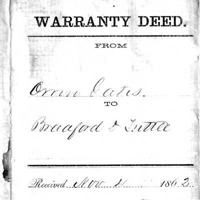 Warranty Deed Orin Gates to Bradford Tuttle
