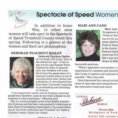 Spectacle of Speed Artists - Deborah Teachout Bailey
