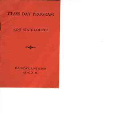 Class Day Program at Kent State College (June 6, 1929)