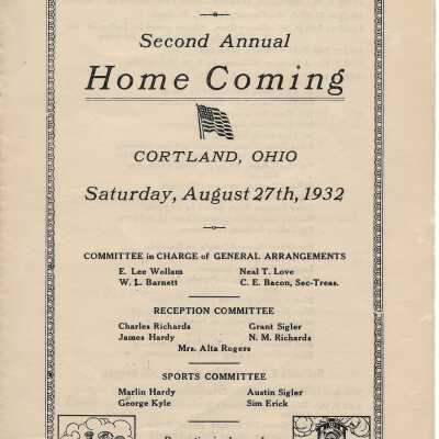 1932 Cortland Home Coming Program - Second Annual