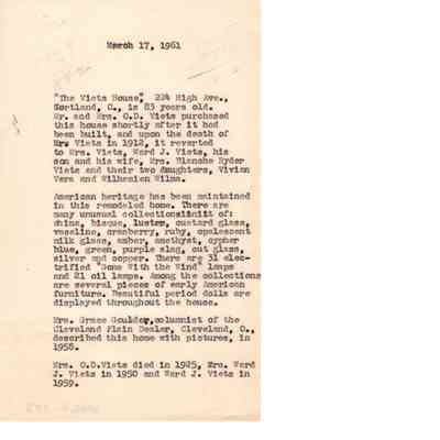 Article About the Viets House