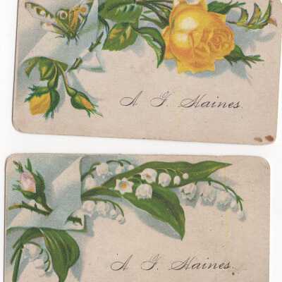 2 - A. G. Haines Calling Cards
