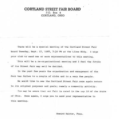 Cortland Street Fair Board