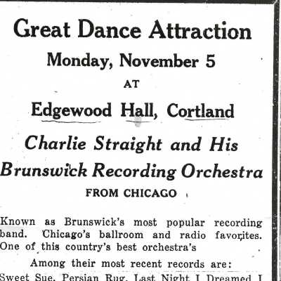 Edgewood Dance Hall advertising Clippings