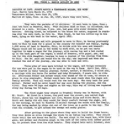 Reminiscences written by Phebe L. Marvin Sutliff