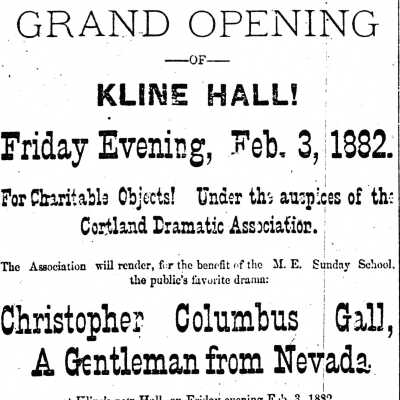 Opera House Grand Opening 1882