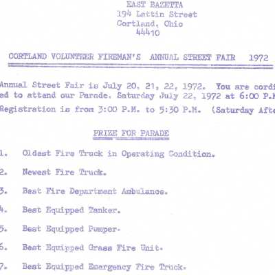 Street Fair Prizes 1972
