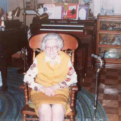 Wilhemien Viets at Home in Rocking Chair 1986