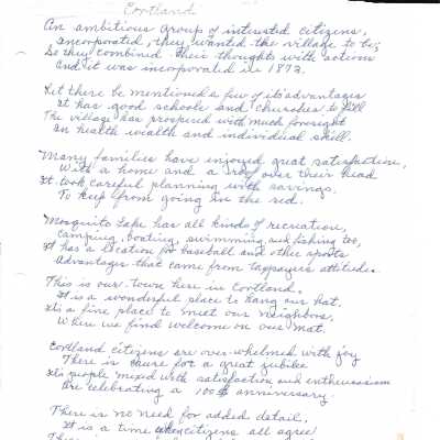 Poem "Cortland" By Olga Hitchcock