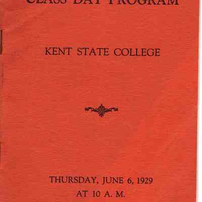 Kent State, Class Day Program - 1929