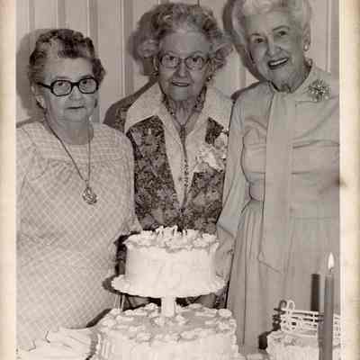 Wilhemien W. Viets at 75th Birthday with Genevieve Pardee and Vera Viets