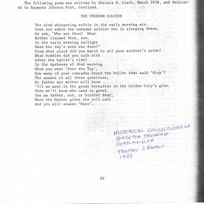 Poem "The Unknown Soldier"