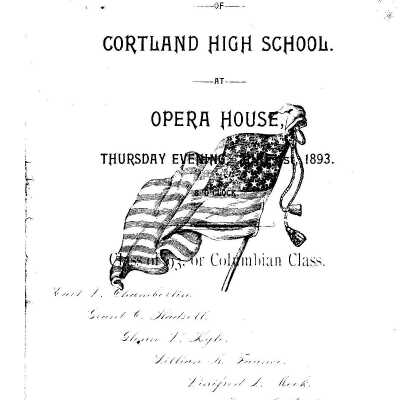 Cortland High School Commencement 1893