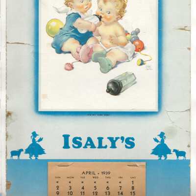 Isaly's Advertising Calendar 1939