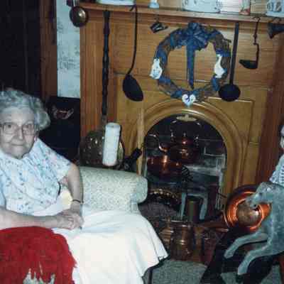 Wilhemien Viets in rocking chair at home 6/87
