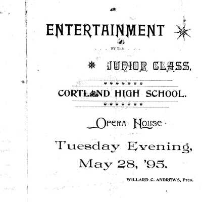 Junior Class Cortland High School Entertainment