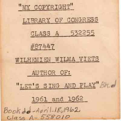 Copyright for Wilhemien's Book