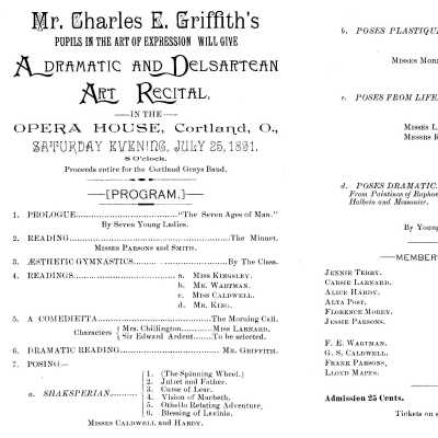 A Dramatic and Delsartean Art Recital