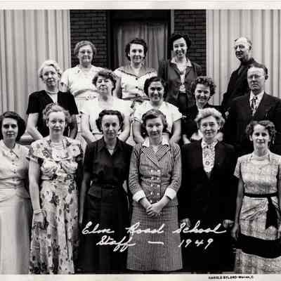 Warren Ohio Elm Road School Staff 1949