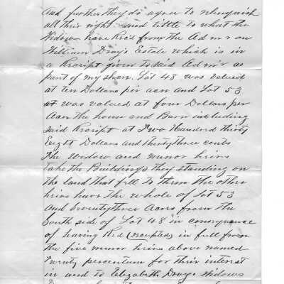 Distribution of William Dray's Estate