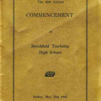 Program for High School Commencement 1943