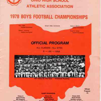OHSSAA Football Championships Program, 1978
